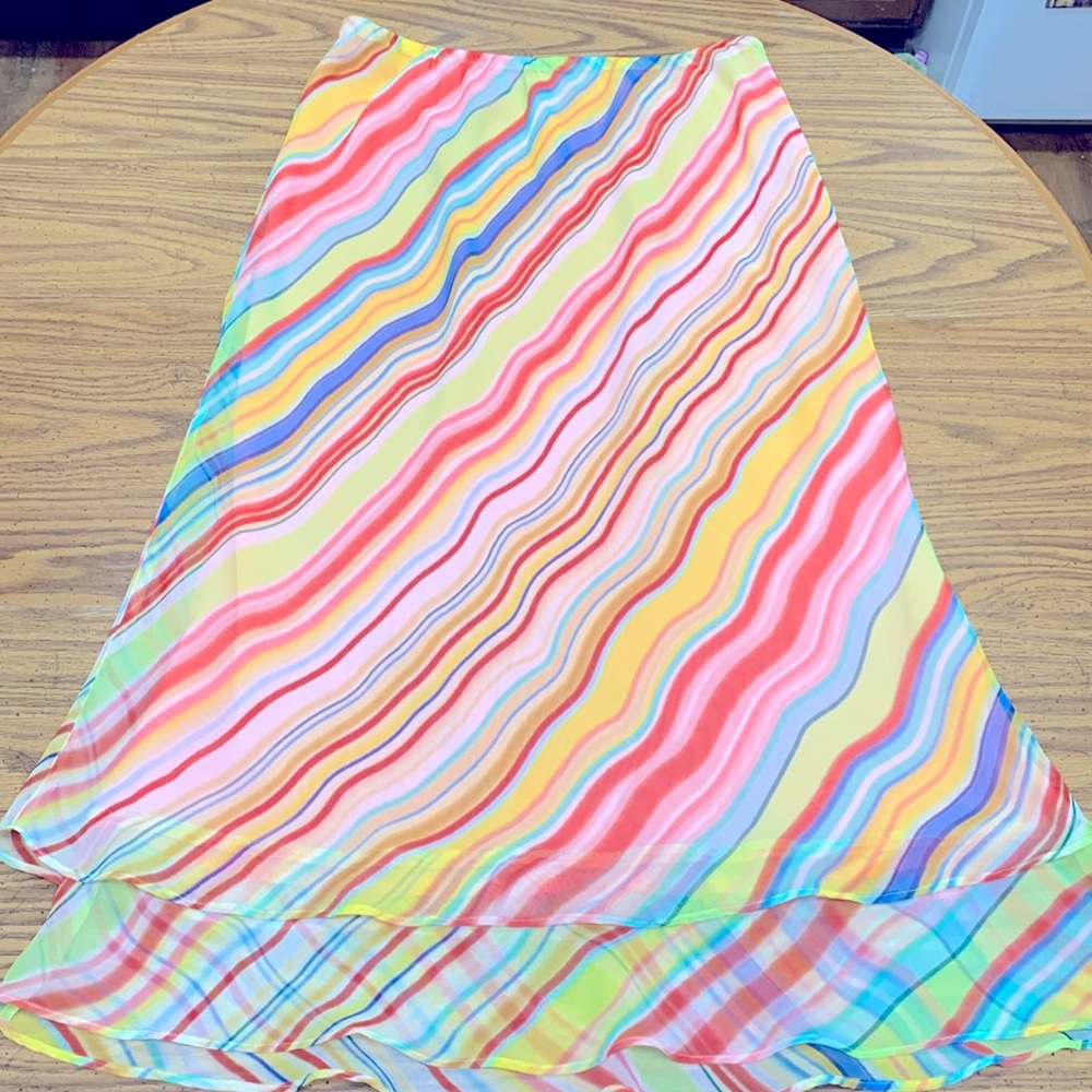 Long modest multi color designed Cato skirt